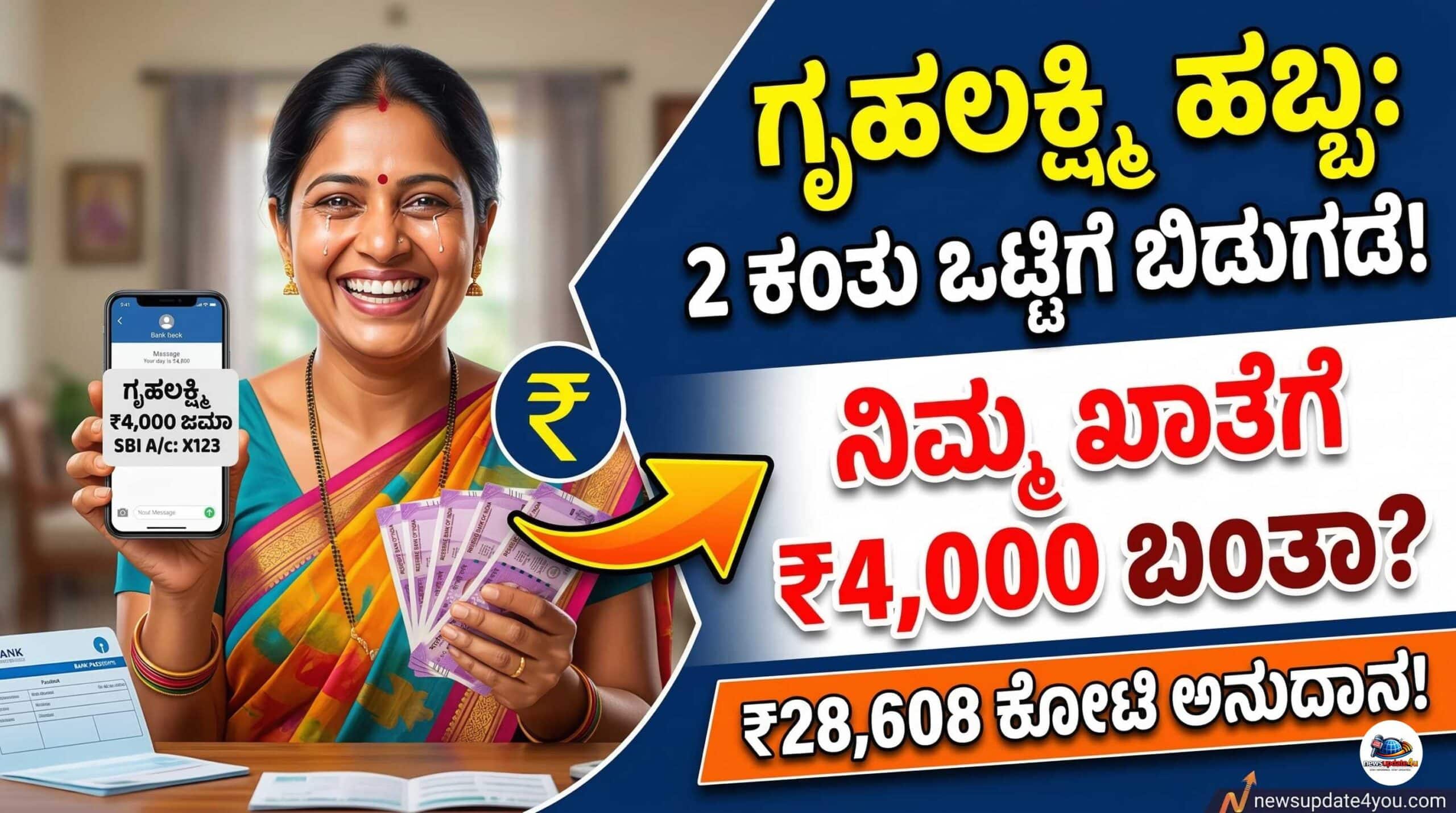 ಗೃಹಲಕ್ಷ್ಮಿ ಯೋಜನೆ 2026 ಕಂತಿನ ಹಣ ಬಿಡುಗಡೆ